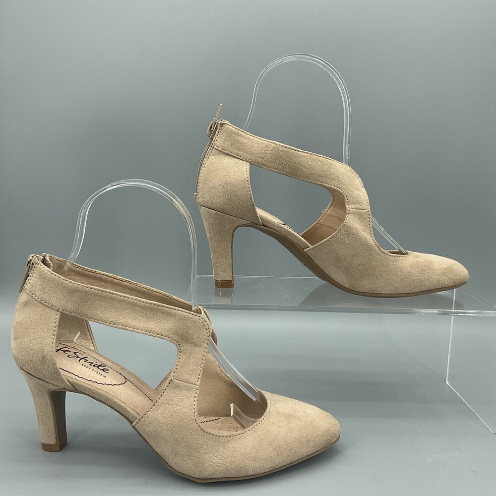 NEW Lifestride Women’s Giovanna 2 High Heels Tan Size 6M